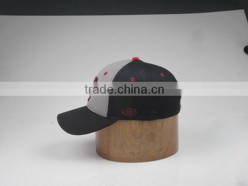 3D embroidery 6 panel flexfit cap, sports mesh flexfit cap