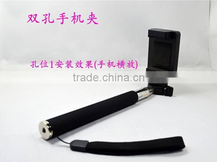 Extendable Self Portrait Selfie Handheld Stick Monopod With Smartphone Adajustable Holder For Phone Camera