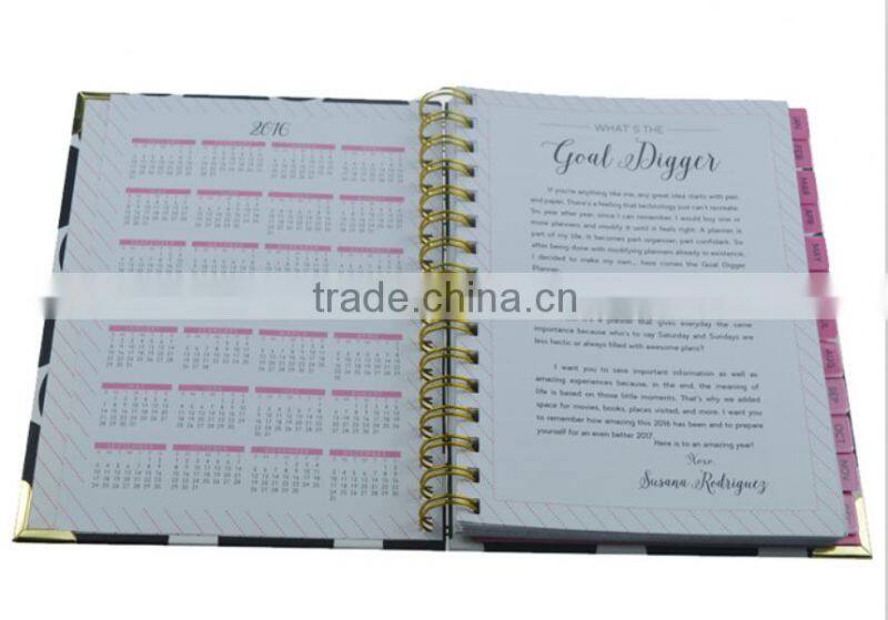 Ring Bound Hardcover Paper Printing Planner