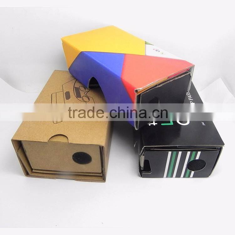 New arrival 3d glasses virtual reality google cardboard vr box