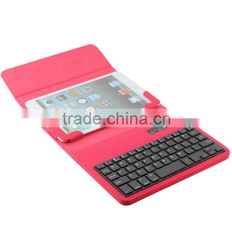 red Universal Leather Case Flip Cover for 7 inch Tablet Pu Stand Leather keybord Case