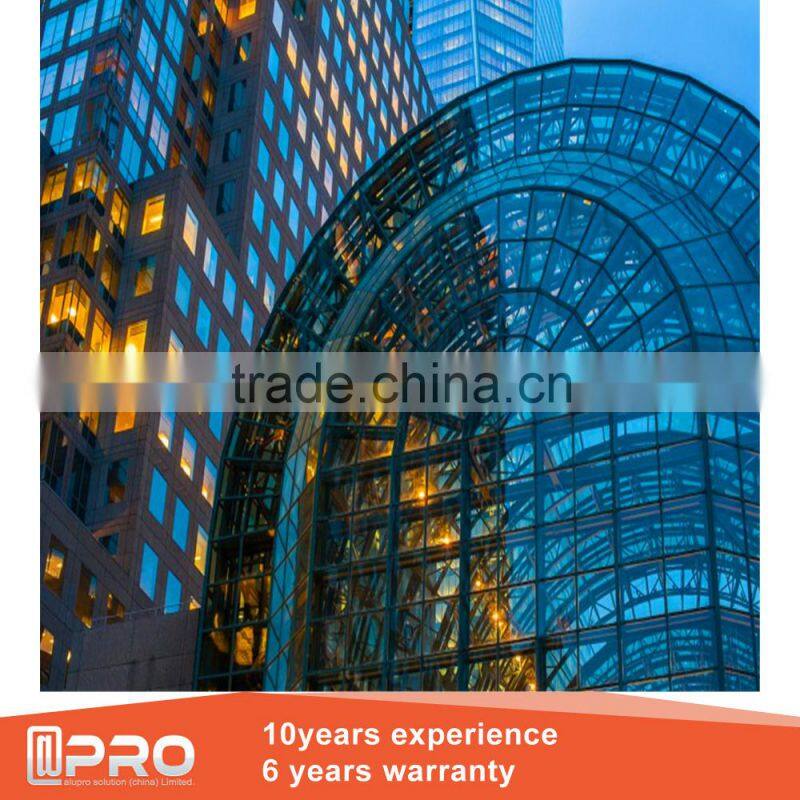2016 Curtain wall system double glazed windows curtain wall profile