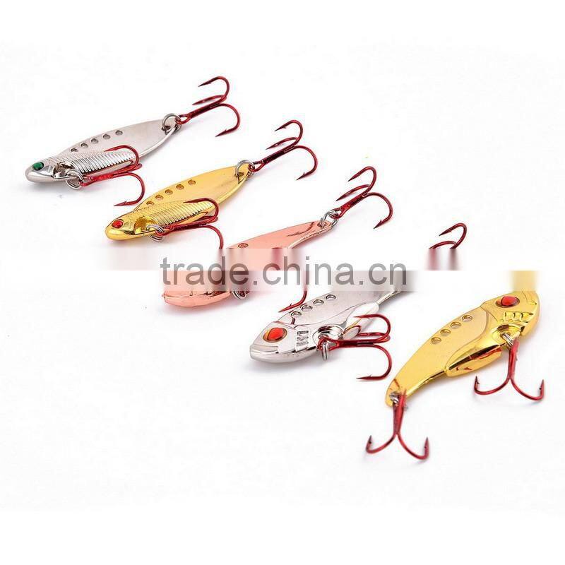 Top Fishing Lure 6# Red Hook Fishing Tackle 3 colors Spoon Lures Metal Lure
