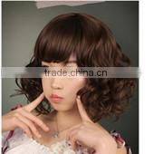 Top quality sweet medium length curly wig