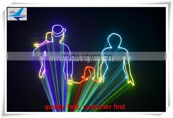 2.4w Mid-range RGB full-color laser light with 128 pattern or 42 animation