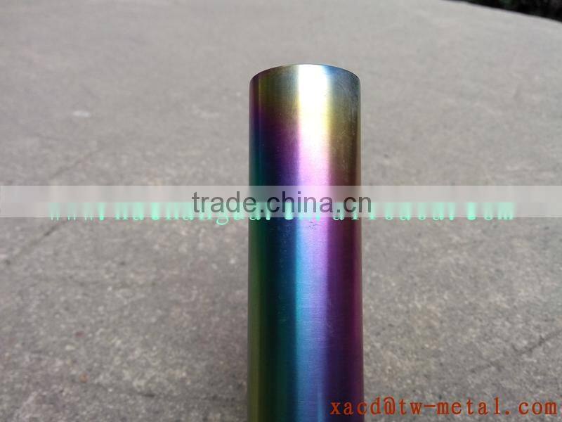 titanium MTB bike front fork with rainbow color mountain bike front fork titanium rainbow color mtb front fork