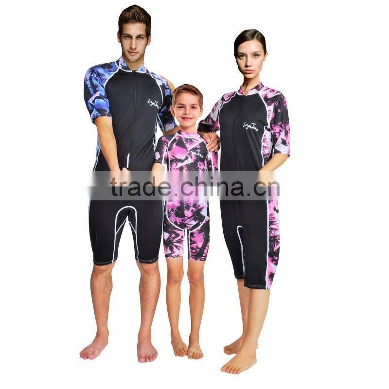 Shorty one piece children's UV protection lycra rash guard C1606