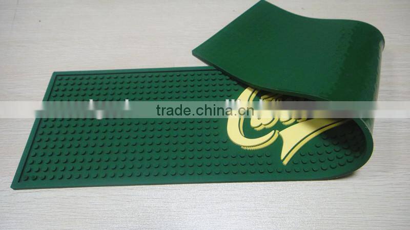 Eco-Friendly Soft Silicone PVC Logo Bar Rail Mats