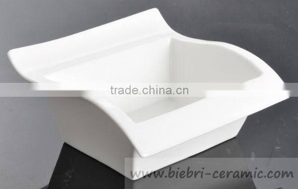 Elegant Fashion Artwork Design Decorative Pasta Noodle Dinner Service Bowls Ceramic Porcelain Fine Bone China