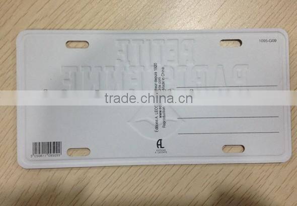 european novelty tin metal postcard