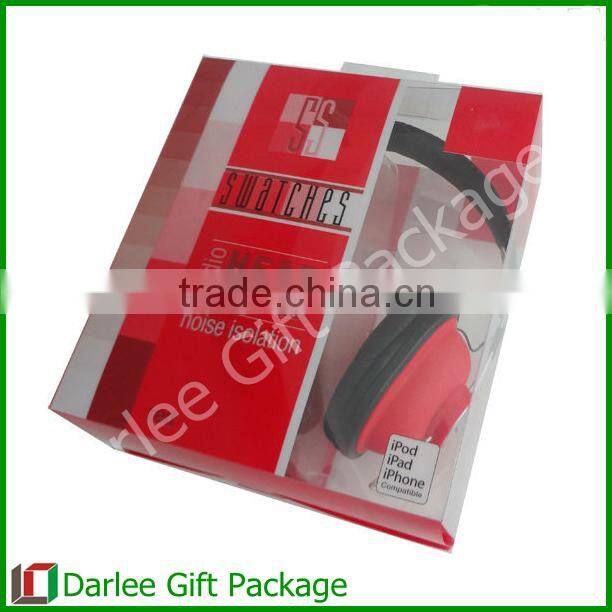 Wholesale clear plastic window headphone packaging box