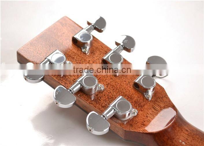 Manufacturing D-shape solid spruce & sapele rosewood fingerboard acoustic guitar