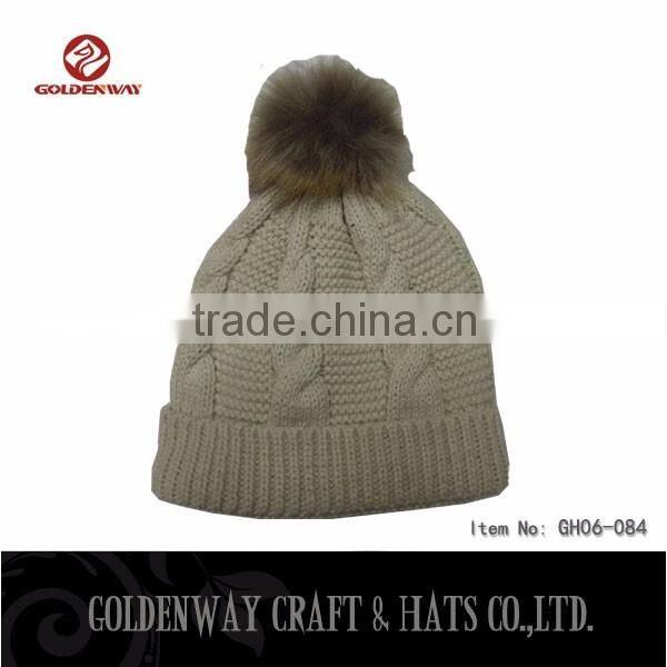 Promotional Men's Two Color Knitted Beanie Hats