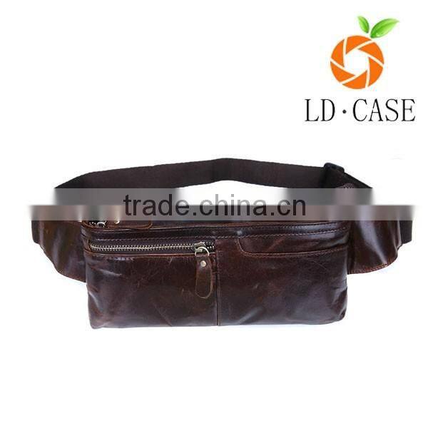 Durable waterproof men waist bag tactical waist leather belt bags