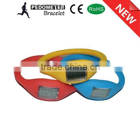 hot sale environmentally friendly silicone wristband pedometer