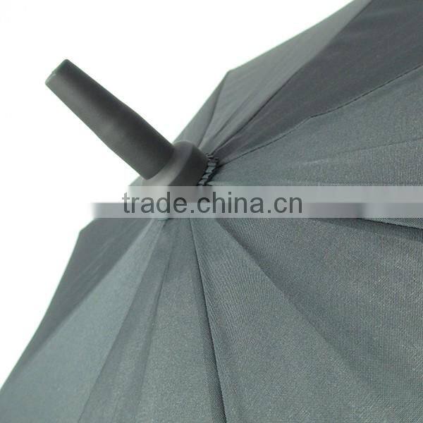 China supplier black color golf umbrella