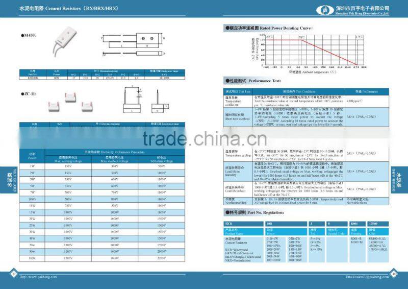 High Load Power Ceramic Wirewound 5W Cement 40 ohm Resistor
