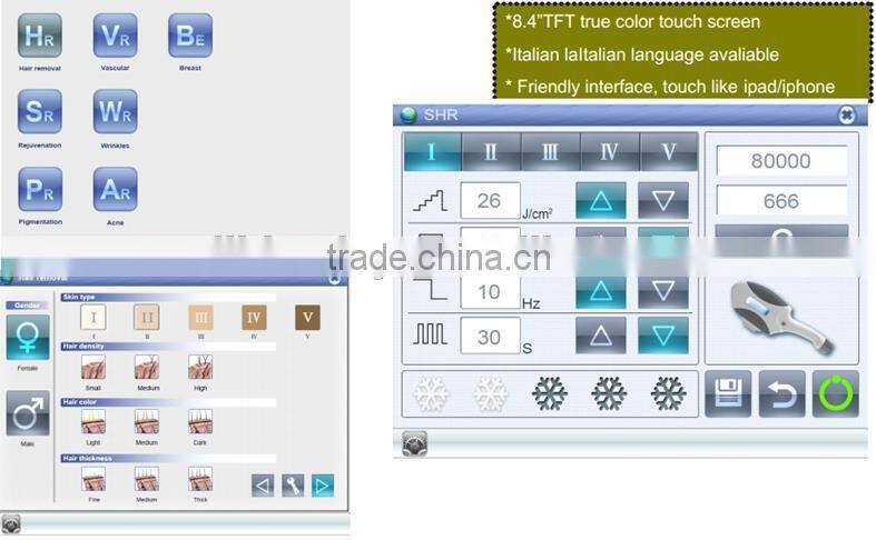 New Portable IPL SHR Hair Depilation machine with CE approval