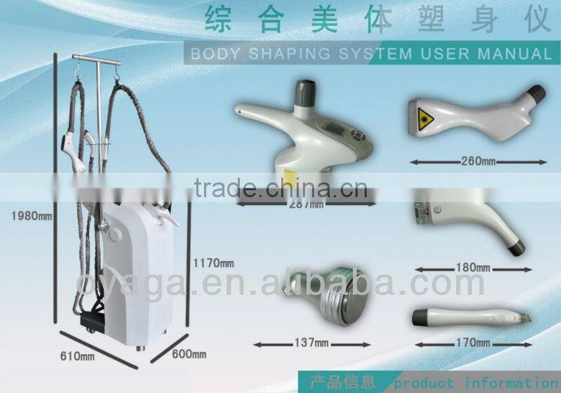 Weight Loss Slimming Machine/Super body shaping Equipment WIth 4 Vacuum Roller Head and 40k Cavitation Head N8+2