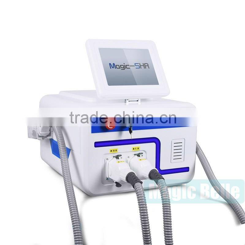 Best Product !!! Permanent Double Handles Hair Removal Machine SHR OPT E-Light Hair Removal Machine