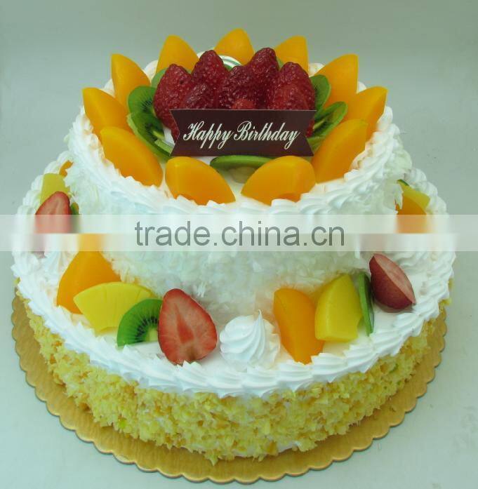Artificial wedding/anniversary/birthday cake with fake fruits decoration