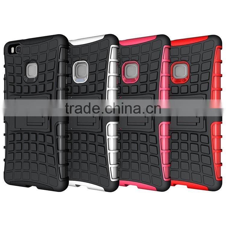 For HUAWEI P9 Lite Armor CASE Heavy Duty Hybrid Rugged TPU Impact Kickstand Hard Cover ShockProof Case