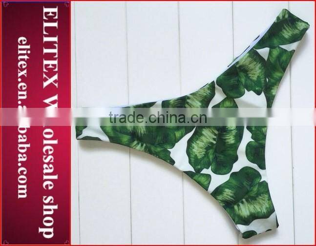 Wholesale Leaf Reversible Seamless Brazilian Sexy Women Swimsuit 2017