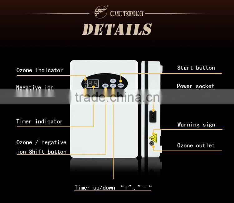 500mg portable ozone generator air purifier/ionic air purifier ozone