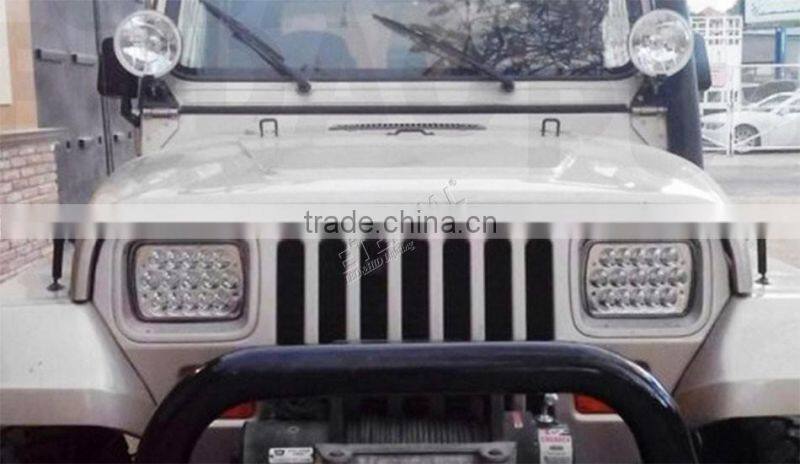 5x7in 45W sealed beam led headlight dual beam light with H4 plug for automotive truck