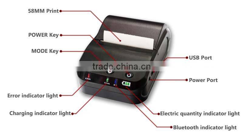 rugged android handheld bluetooth thermal printer