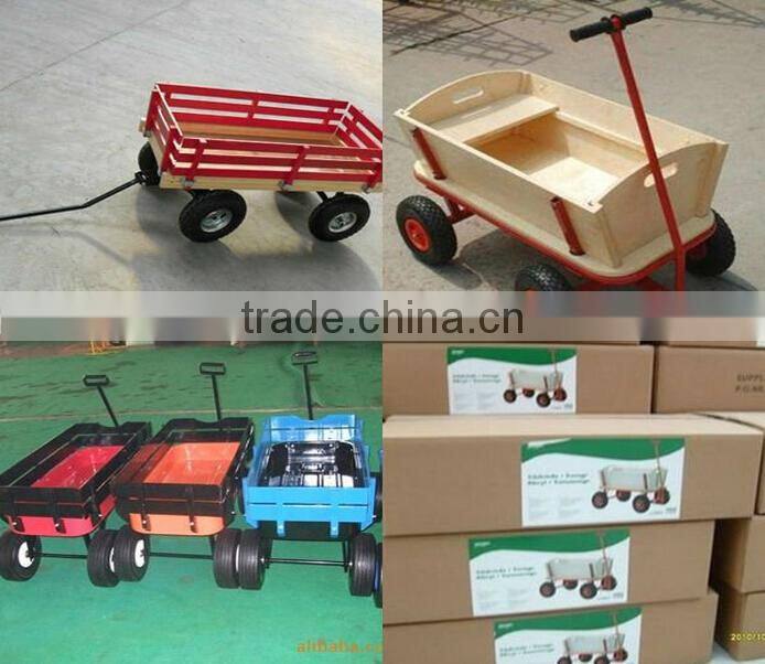 garden flower kids wooden metal barrow wagon cart