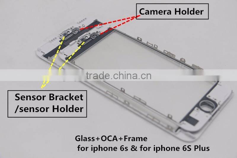 LCD Front Glass With Cold Glue Frame Bezel And OCA With polarizer with ear mesh with QR code for iphone refurbished