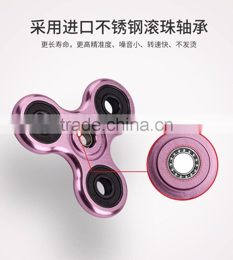 2017 New fidget spinner Clover Aluminium Alloy Fidget Spinner Hand Finger Spinner Metal Tri Spinner