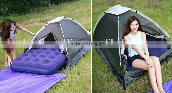 inflatable flocked pvc air mattress bed MAT00010