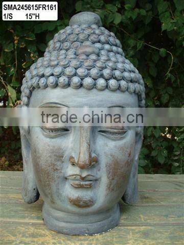 Chinese style fibrstone made buddha head for wholesale