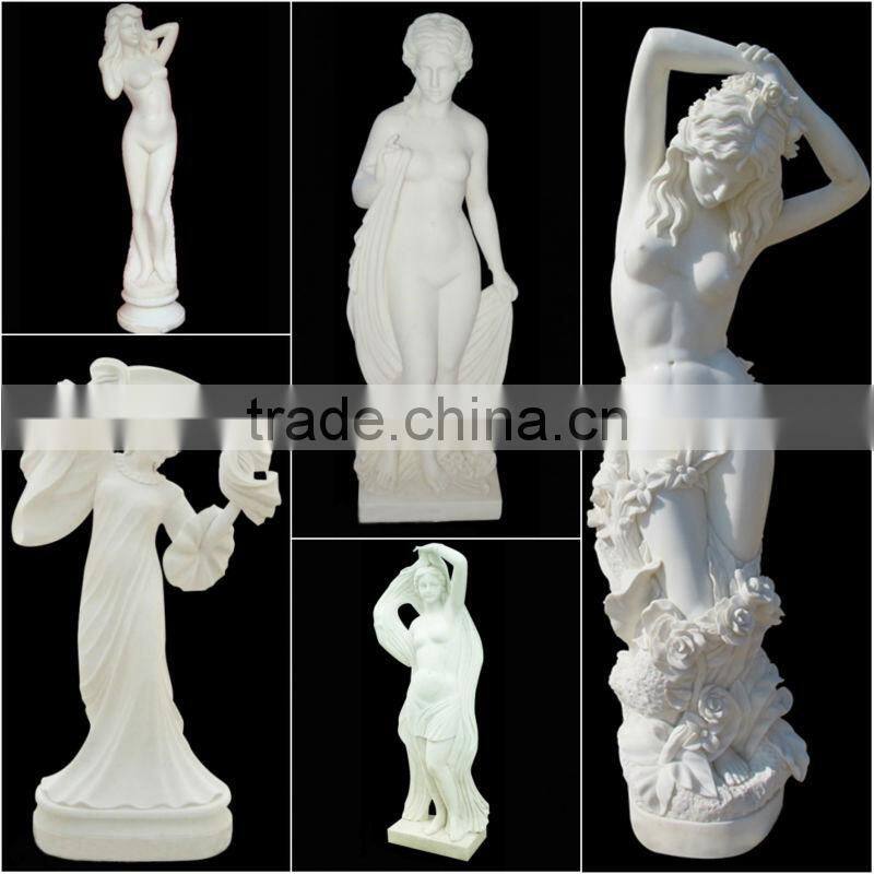 Garden Life Size Fiberclay Lady Antique Statues For Sale