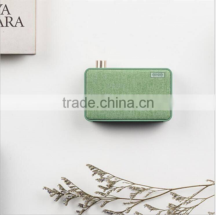 Retro Mini Portable Wireless Bluetooth Speaker Canvas Elegant Subwoofer Bluetooth Mini Speaker Promotion Gift Mini Speaker