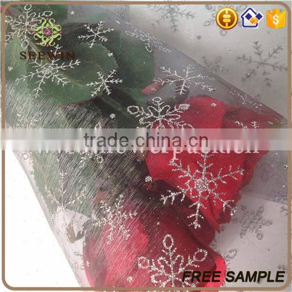 customized glittering nylon organza rolls