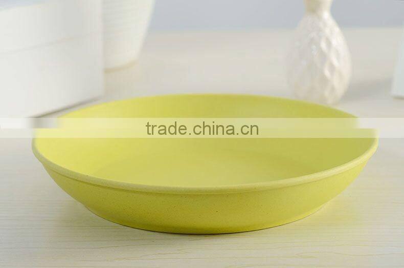 anhui green bamboo fiber round plate
