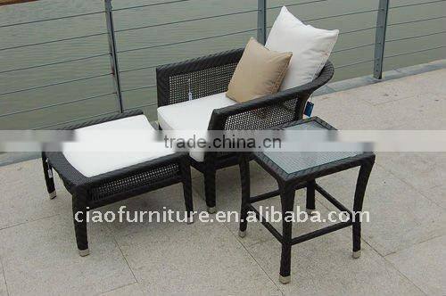 OUTDOOR PORTABLE RECLINING CHAIR WITH OTTOMAN