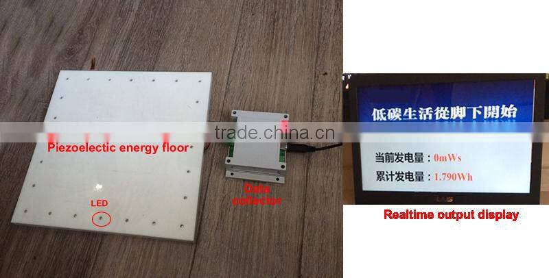 Piezoelectric power generating energy harvesting floor system