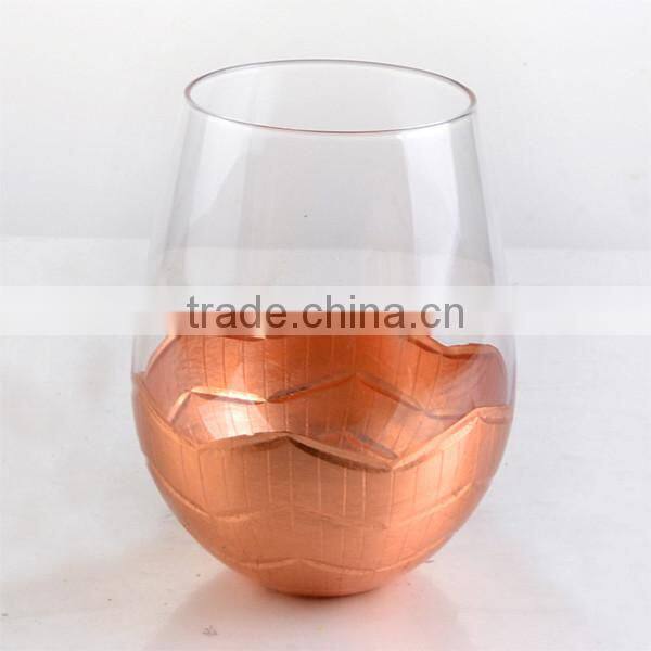 high quality cooper deco wine glass set for dinner