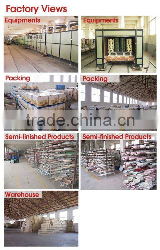 ceramic 7pcs decaled pasta bowl set