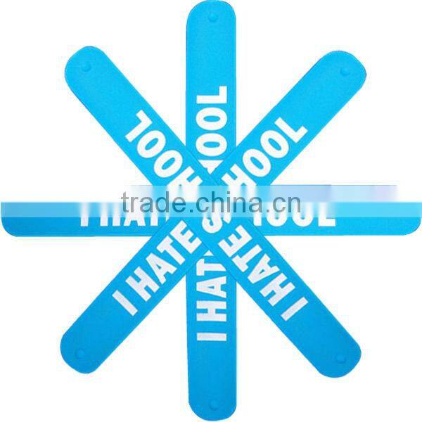 high quality silicone customized slap bracelet