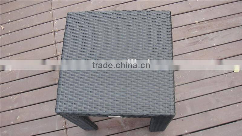 Soho Haiti Aluminum Square Rattan Table With Tempered Glass