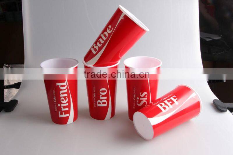 Hot sale unbreakable PP 16oz plastic tumbler for promotional