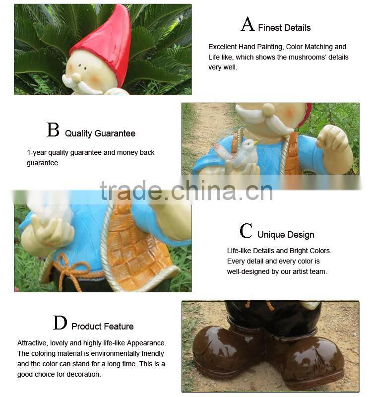 outdoor garden decoration resin craft fiberglass Santa Claus statue