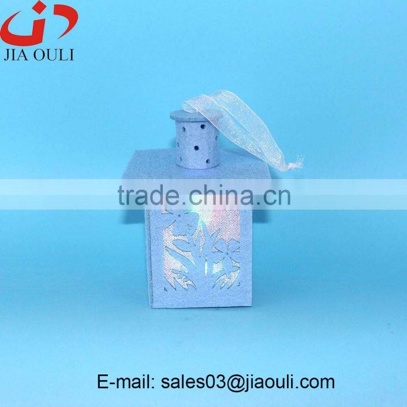 New design home decor with LED light non-woven chimney shape decorations