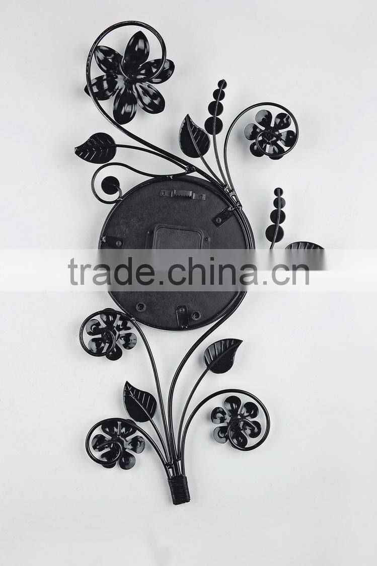 flower vintage metal wall clock GZH110 home accessories