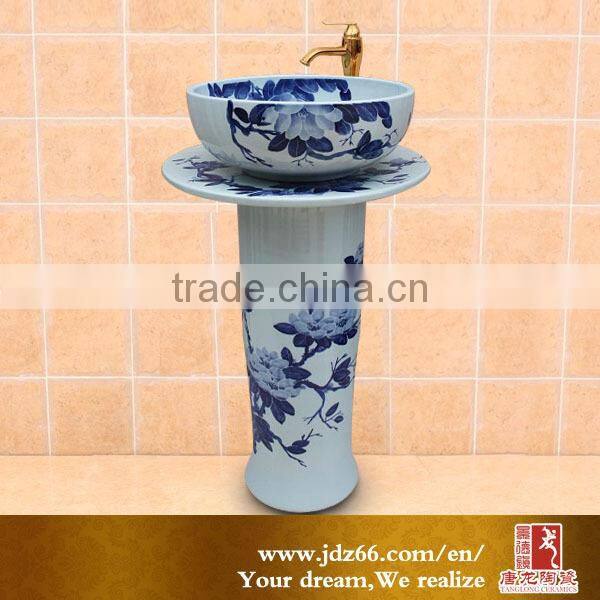 Fancy red color porcelain bathroom vanity ceramic art basin